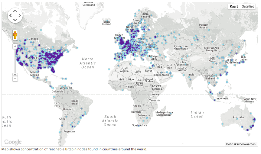 Bitcoin Network Live Map - Bitnodes