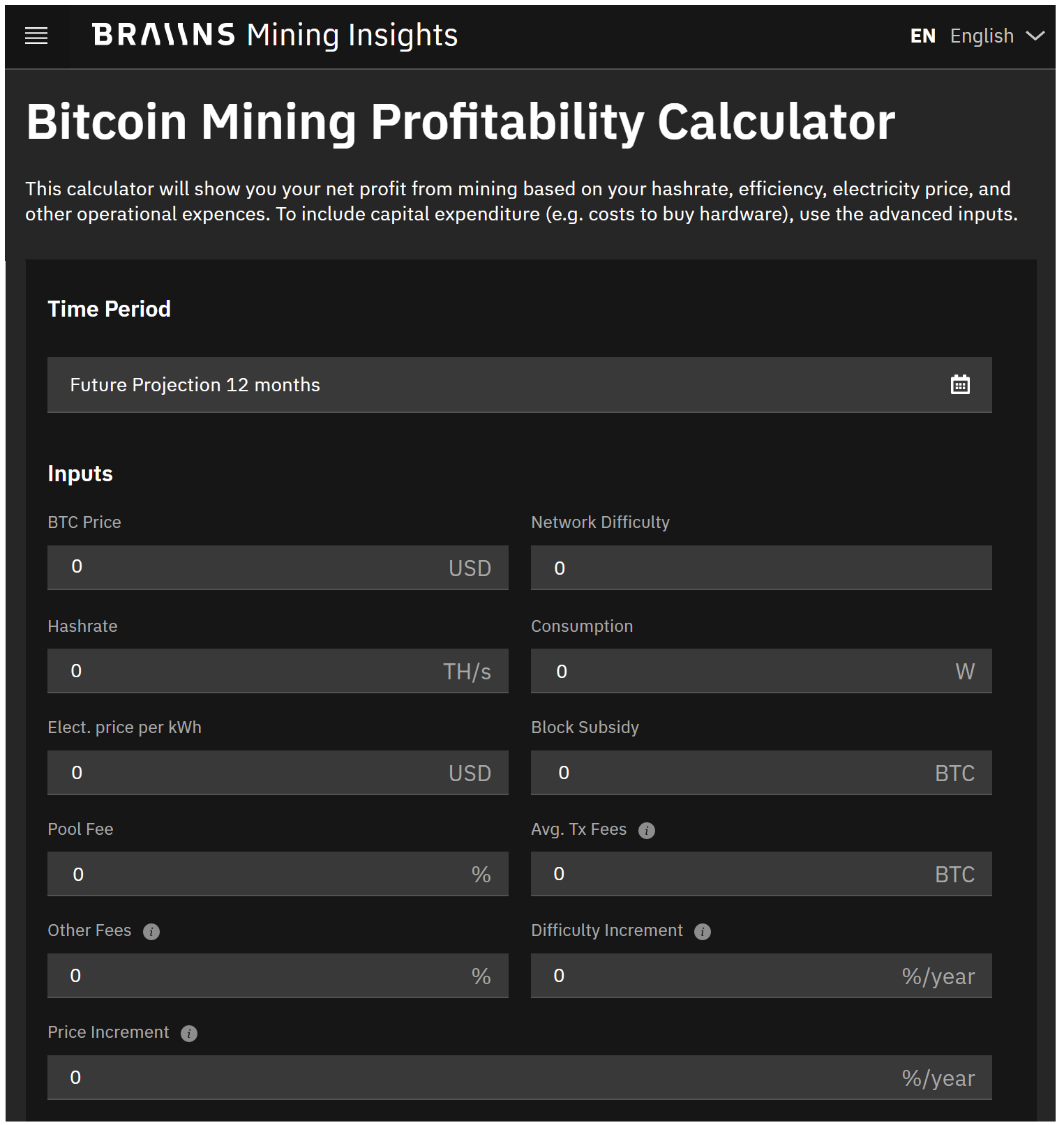 Mining calculator for CPUs - cryptolog.fun