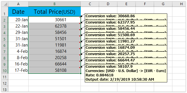 Simple currency conversion - Excel formula | Exceljet