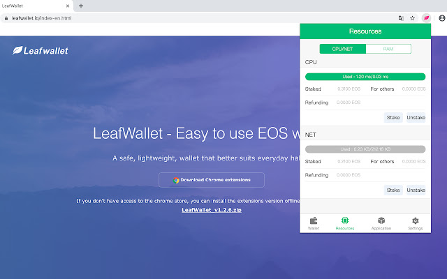 LeafWallet - Easy to use EOS wallet