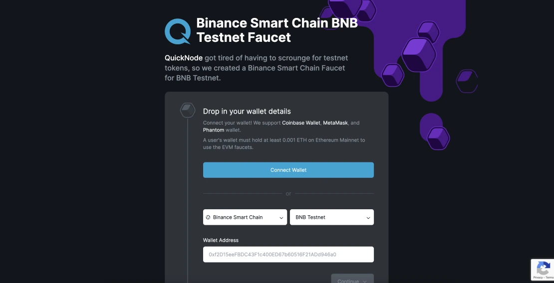 BSC Faucet - Get Testnet BNB for free