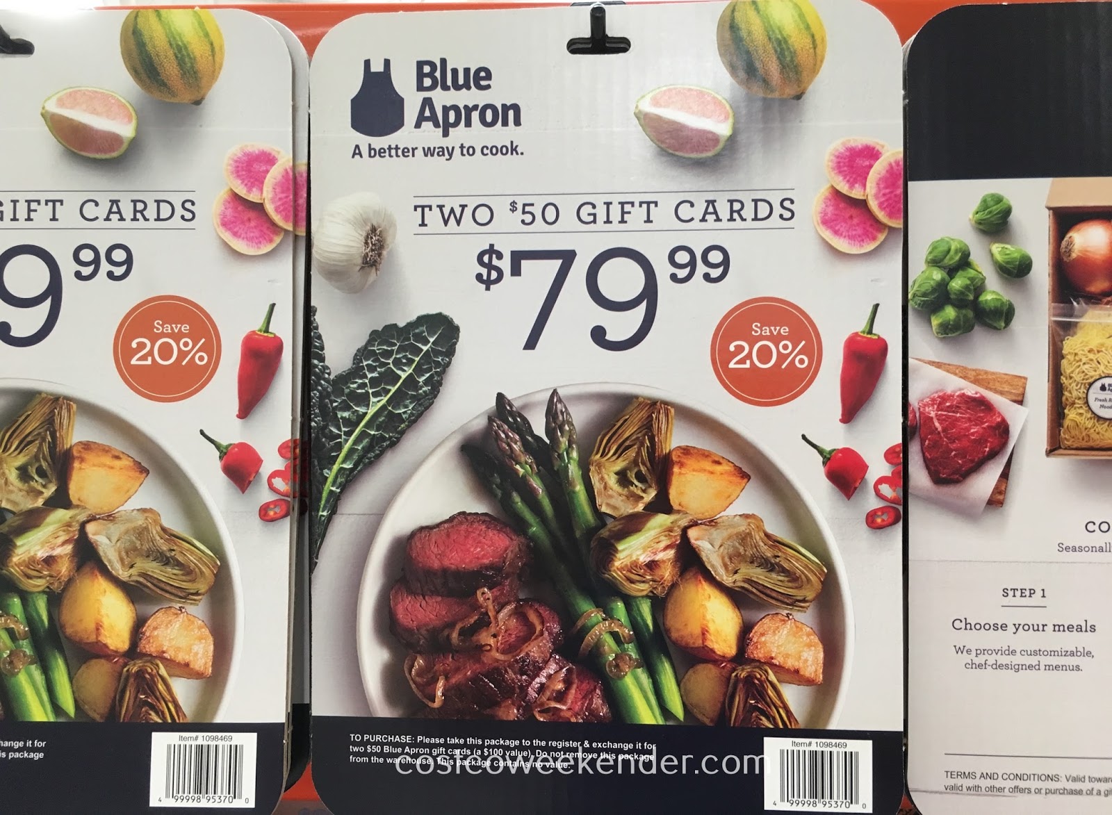 Blue Apron 2 $50 Gift Cards | Costco Weekender