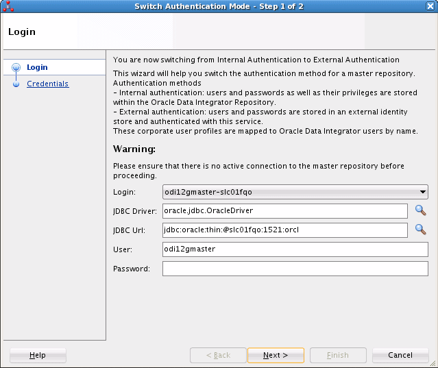 Data Integration Tips: Oracle Data Integrator 12c Password