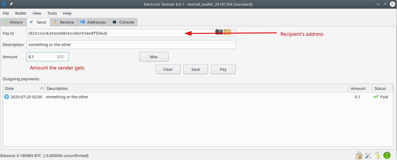 How to use the Electrum receive tab – Bitcoin Electrum