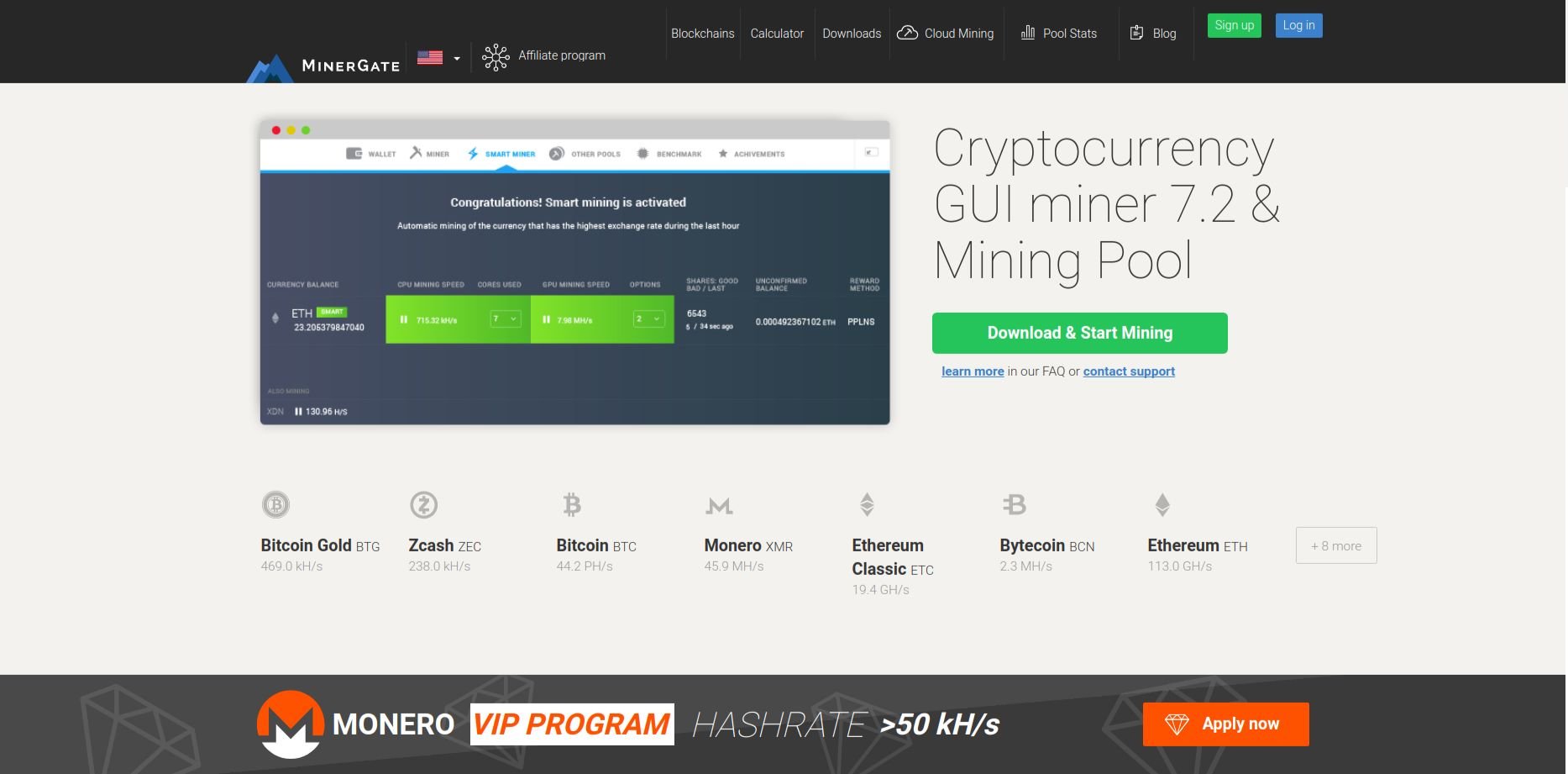 MinerGate - Cryptocurrency mining pool & easiest GUI miner