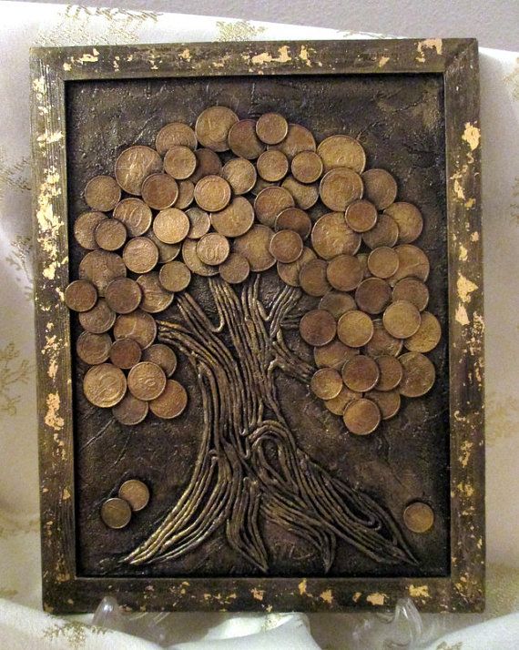 Designer Metal Coin Tree Wall Art with LED Lights - Illuminate Your Sp – cryptolog.fun