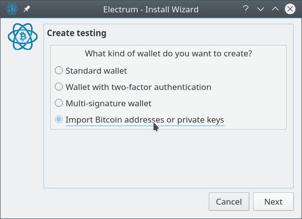 Electrum Bitcoin Wallet