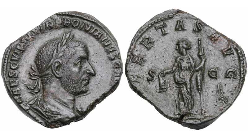 Roman Empire, Caligula () Sestertius 'The Three Graces'