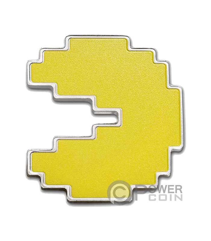 1 oz $2 NZD Niue PAC-MAN Colorized Silver Proof Coin