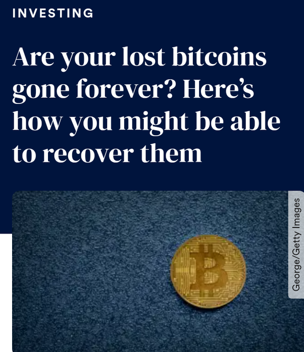 Do You Think Your Bitcoins Are Lost Forever? How to Recover Lost Cryptocurrency? | CoinMarketCap