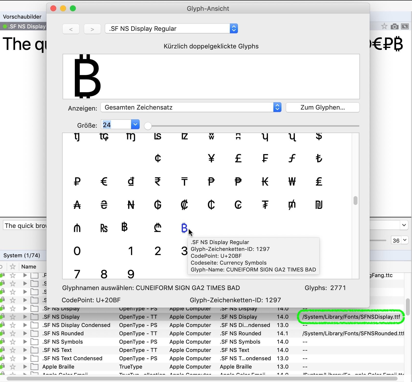 how do i type the bitcoin symbol MacBook … - Apple Community