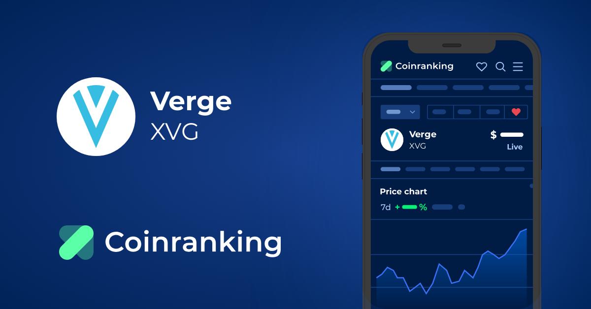 Verge price today, XVG to USD live price, marketcap and chart | CoinMarketCap