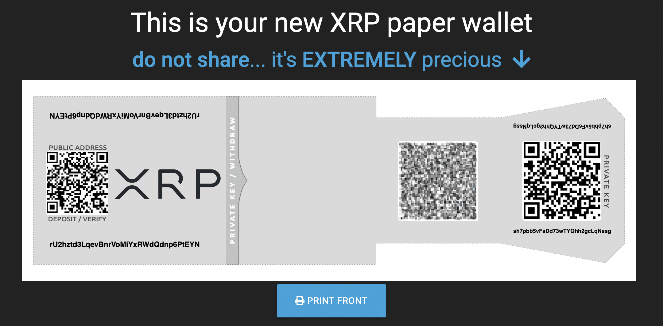 How To Set Up A Ripple Paper Wallet in 