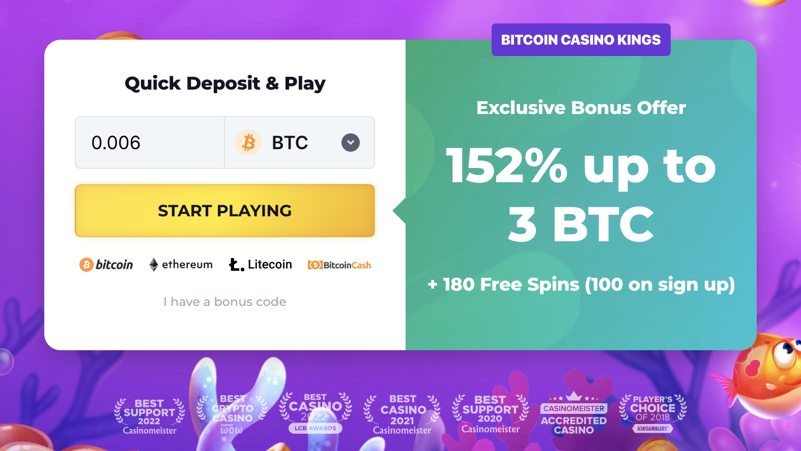 Exclusive Bitcoin Casino No Deposit Bonuses | cryptolog.fun