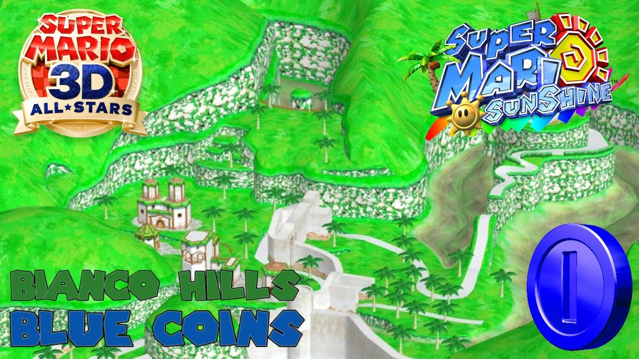 Super Mario Sunshine/Bianco Hills blue coins - Wikibooks, open books for an open world