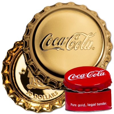 COCA COLA Arden Square 1 Oz Silver Coin 1$ Dollar Fiji 