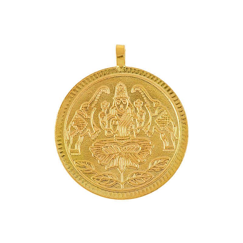 22K Gold Lakshmi Coin Pendant and Earrings – Gold Palace