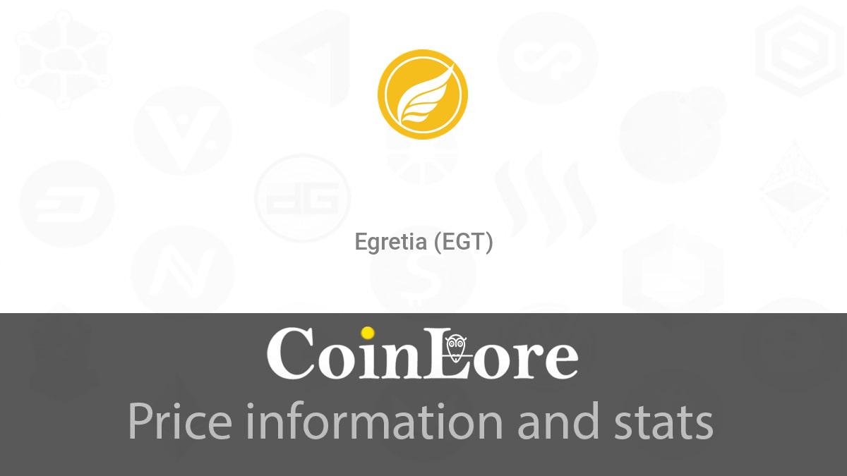 Egretia Price Today - EGT Price Chart & Market Cap | CoinCodex