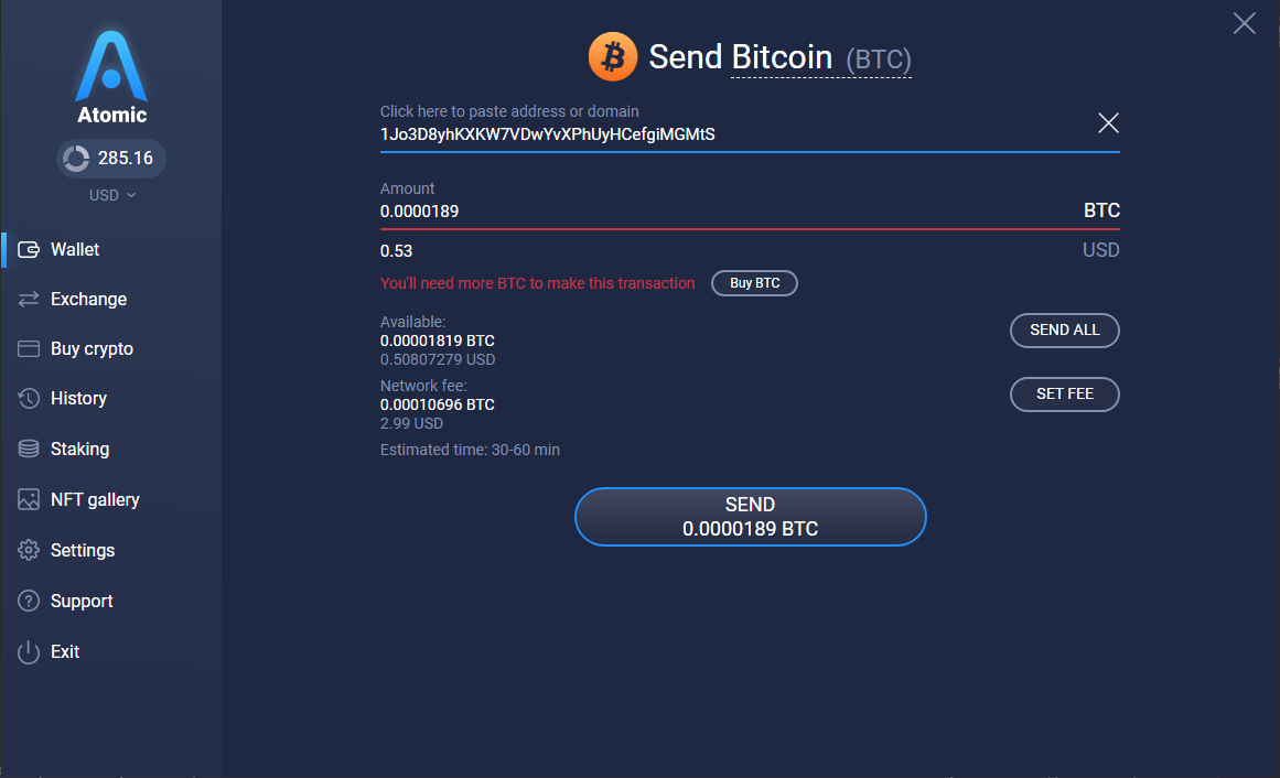 How do I withdraw my remaining 1 DOT? - Atomic Wallet Knowledge Base