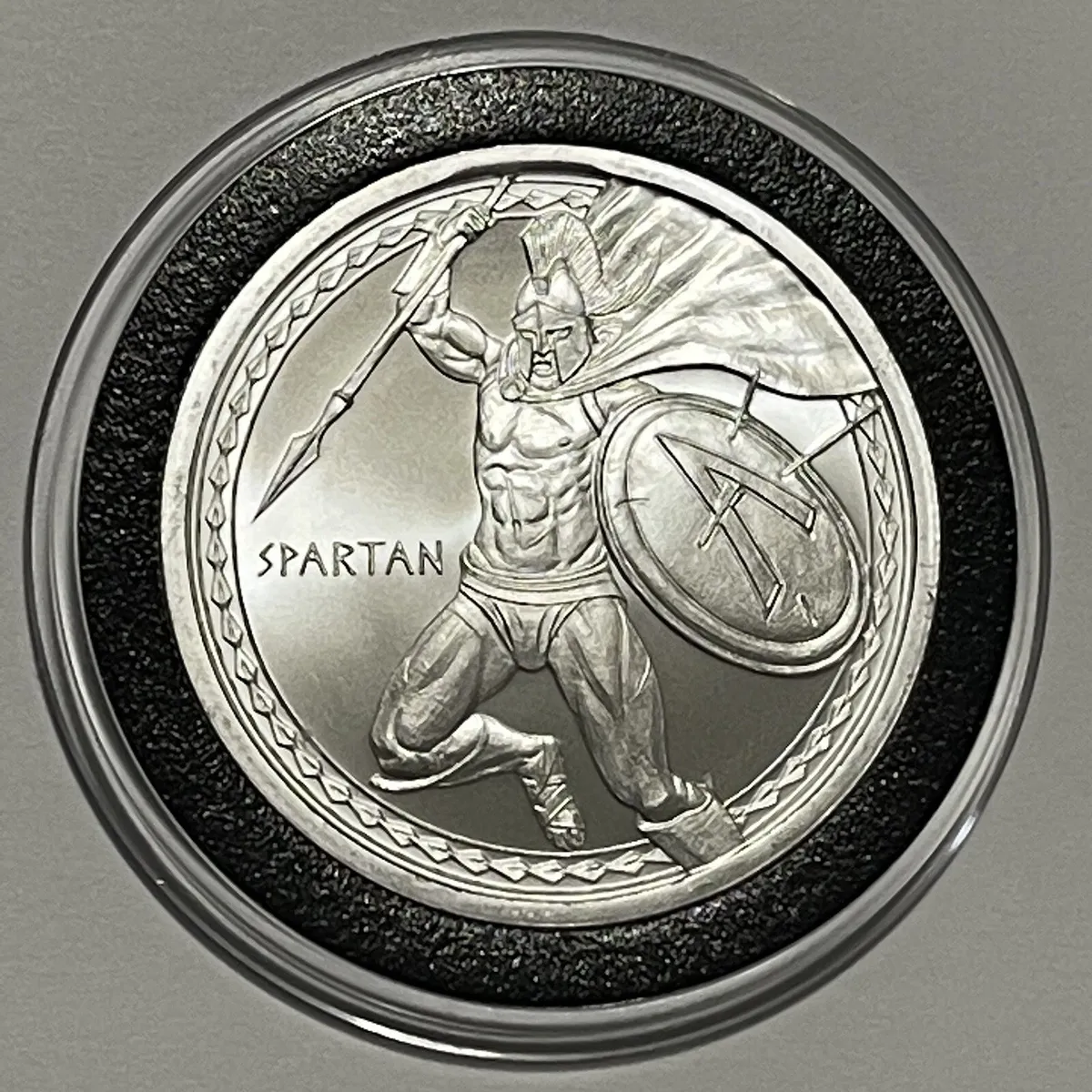 SPARTA 1 Oz Silver Coin 5$ Cook Islands 