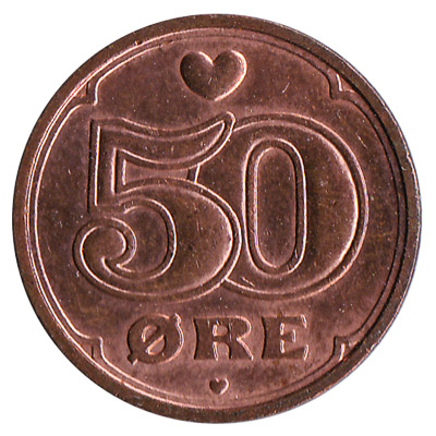 50 Øre Denmark , KM# | CoinBrothers Catalog