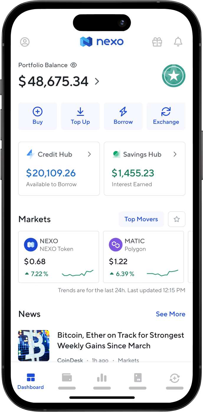 Nexo: Latest Crypto Price, Lending Rates and Staking Rewards & More | Bitcompare