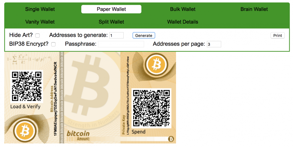 Bitcoin Paper Wallet Generator: Print Free Offline Tamper-Resistant Addresses