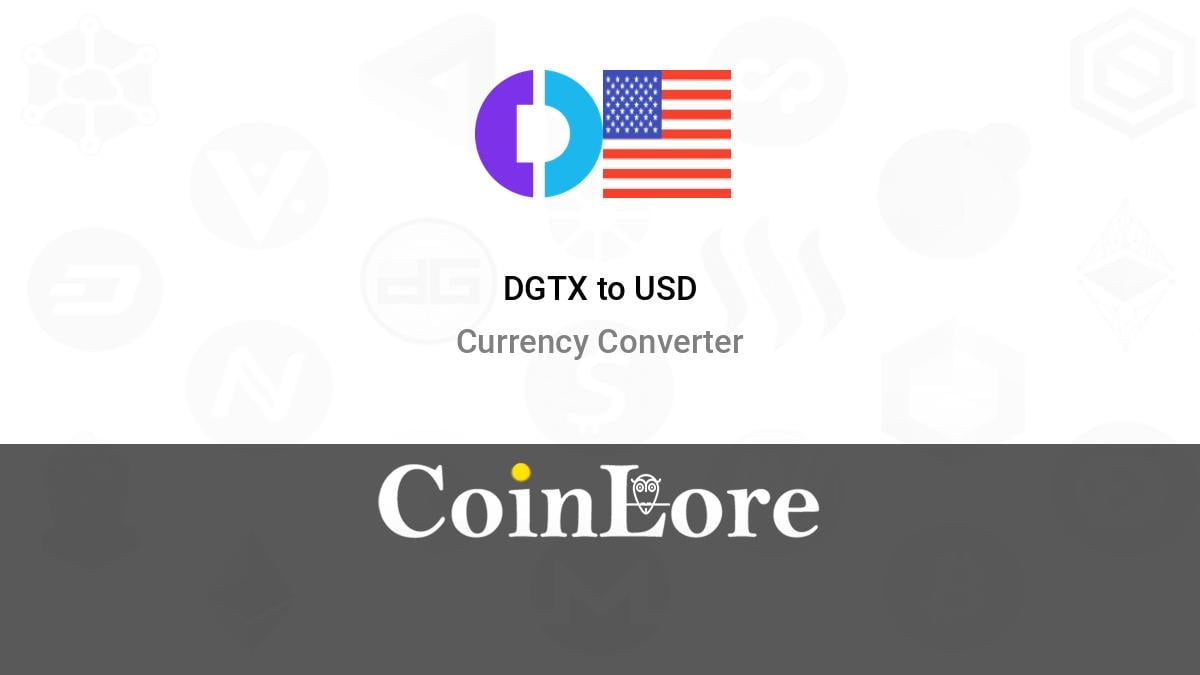 Convert 1 DGTX to USD - Digitex Futures price in USD | CoinCodex