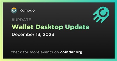 Komodo (KMD) Feed: Events, News & Roadmap — Coindar