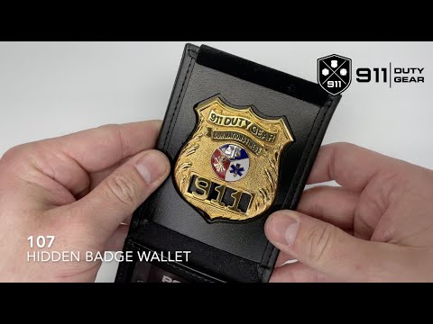 LEATHER WALLET & SHIELD BADGE/ID HOLDER