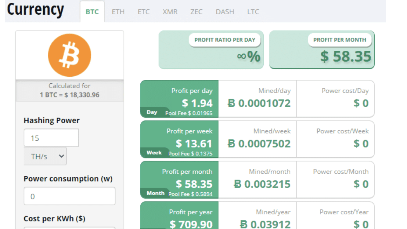 Alloscomp : Bitcoin Mining Calculator