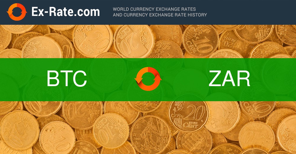 How much is 1 bitcoin btc (BTC) to R (ZAR) according to the foreign exchange rate for today