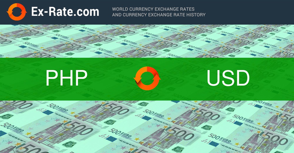 1 PHP to USD - Philippine Pesos to US Dollars Exchange Rate