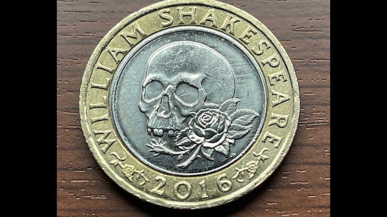 Shakespeare Tragedies Skull Circulating £2 - CrawleyCoins