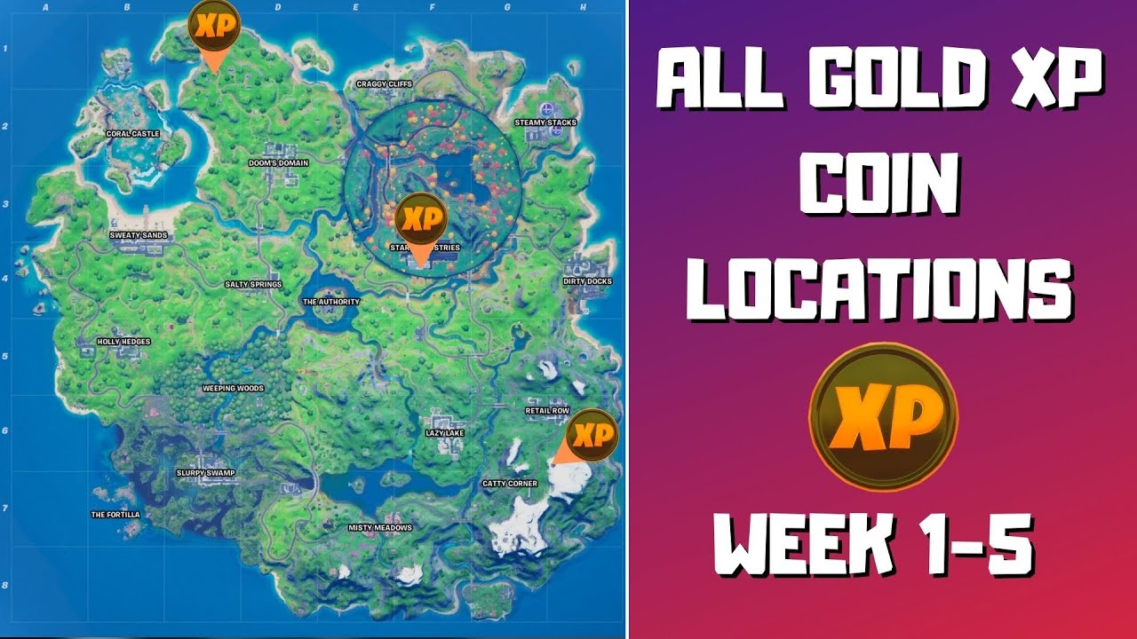 Fortnite Season 3 XP Coin Locations - Maps for All Weeks! - Pro Game Guides