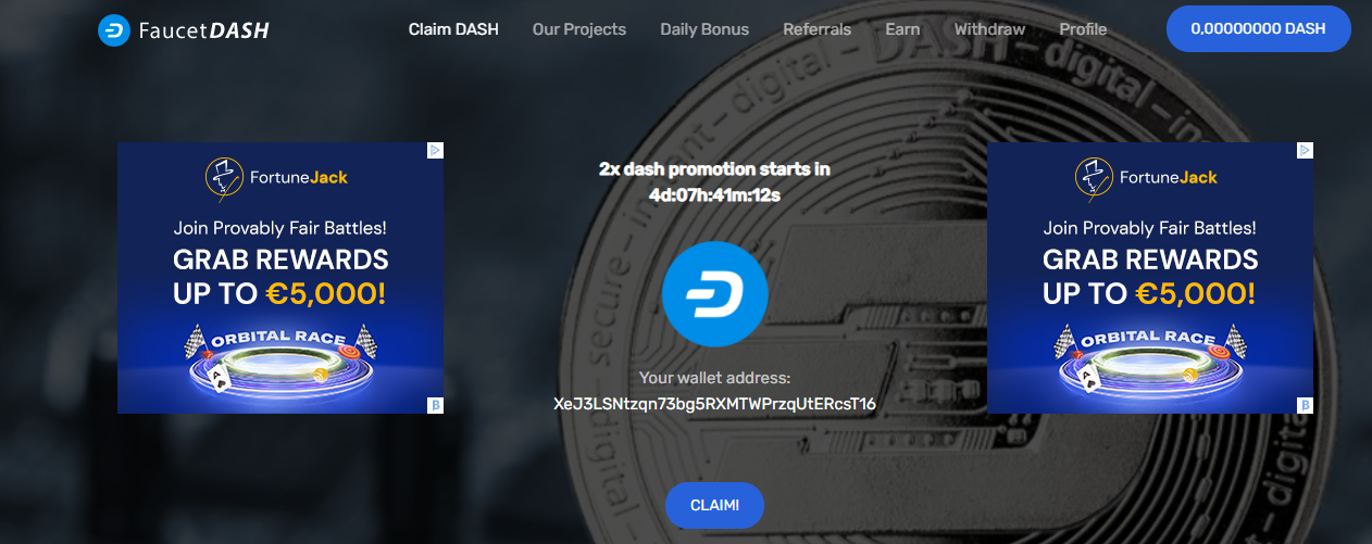 Free Dashcoin farm - Best paying DASH faucet Old Versions APK Download