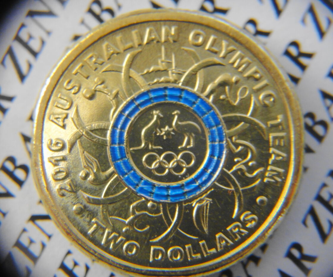 Collectible Australian Olympic Team Blue Ring $2 Coin | Mysite