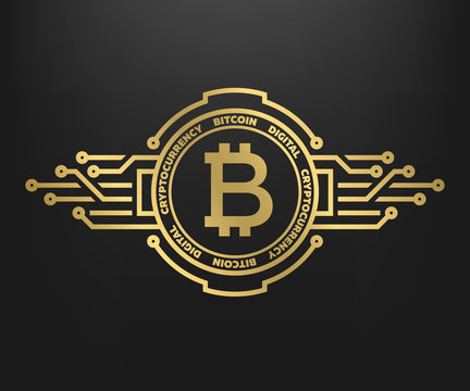 Blockchain Bitcoin Icon flat icon design | Flat design icons, Blockchain, Icon design