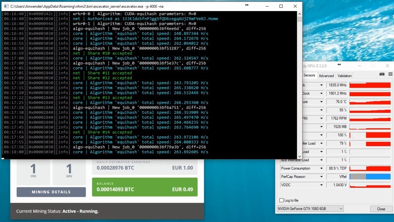 Mining with NVIDIA Quadro P - BetterHash Calculator