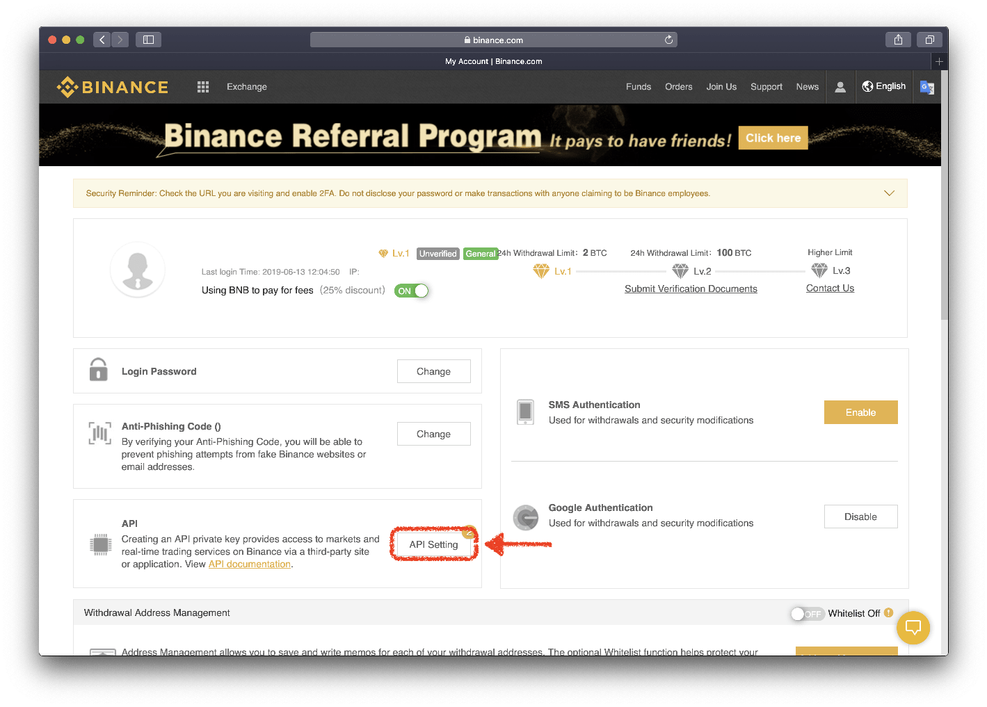 How to configure Binance API key and add it to Good Crypto