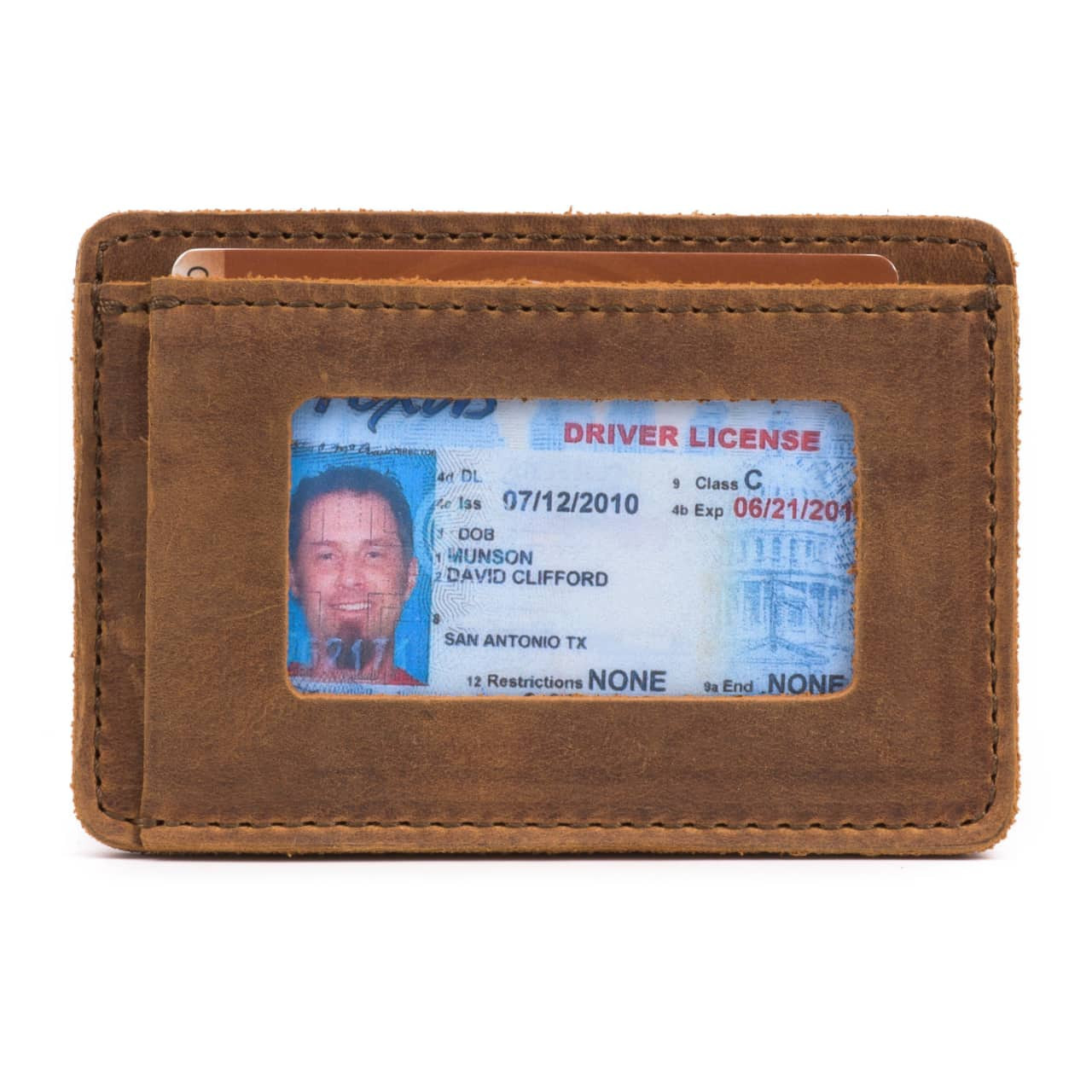 Personalized Handmade Leather Geometry ID Wallet | Sereniikey