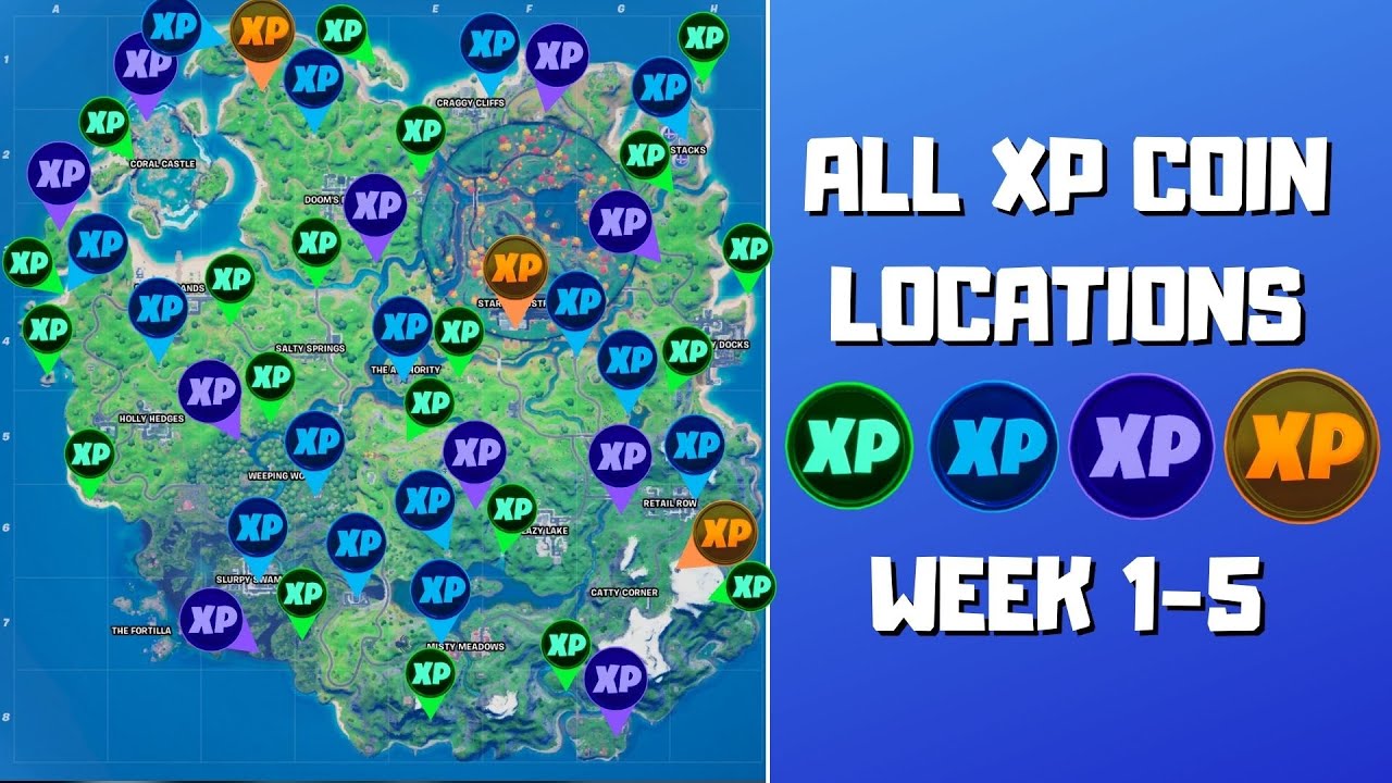 All Fortnite Season 4 Week 5 XP Coin Locations