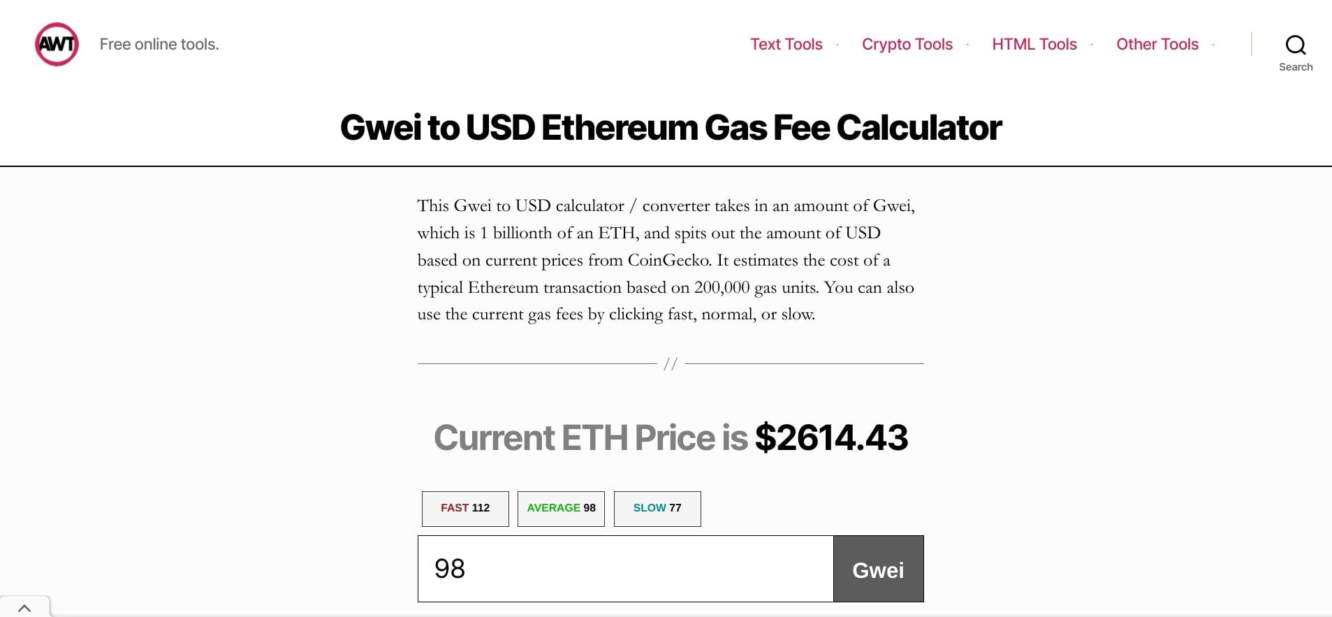 Convert 1 GAS to ETH - Gas to Ethereum Converter | CoinCodex