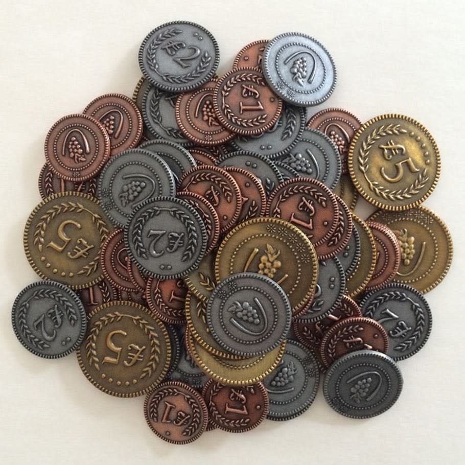 Scythe Metal Coins - Includes 80 metal coins - BG Expansions