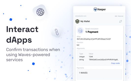 Waves Keeper | Wallet | Free | 6 apps and browser add-ons
