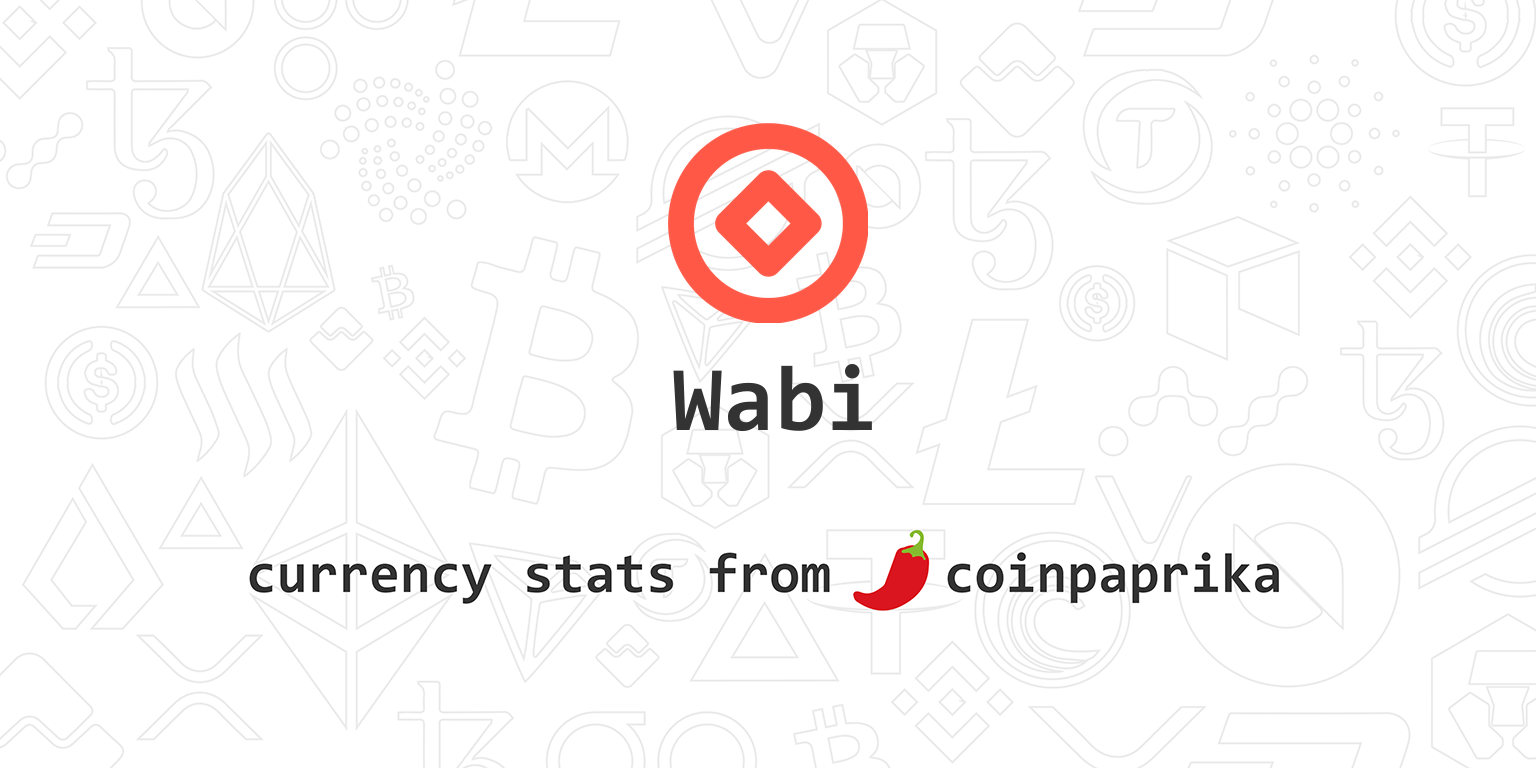 WaBi Price Today - WABI to US dollar Live - Crypto | Coinranking