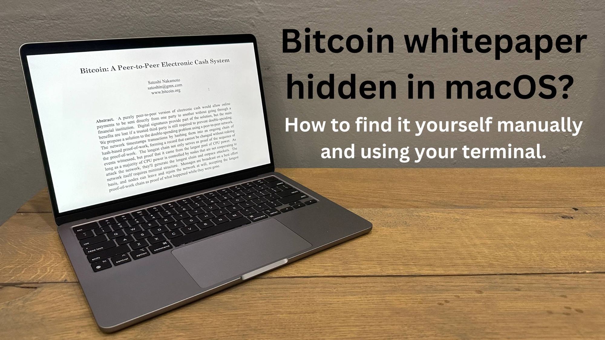 The bitcoin whitepaper is probably on your Mac