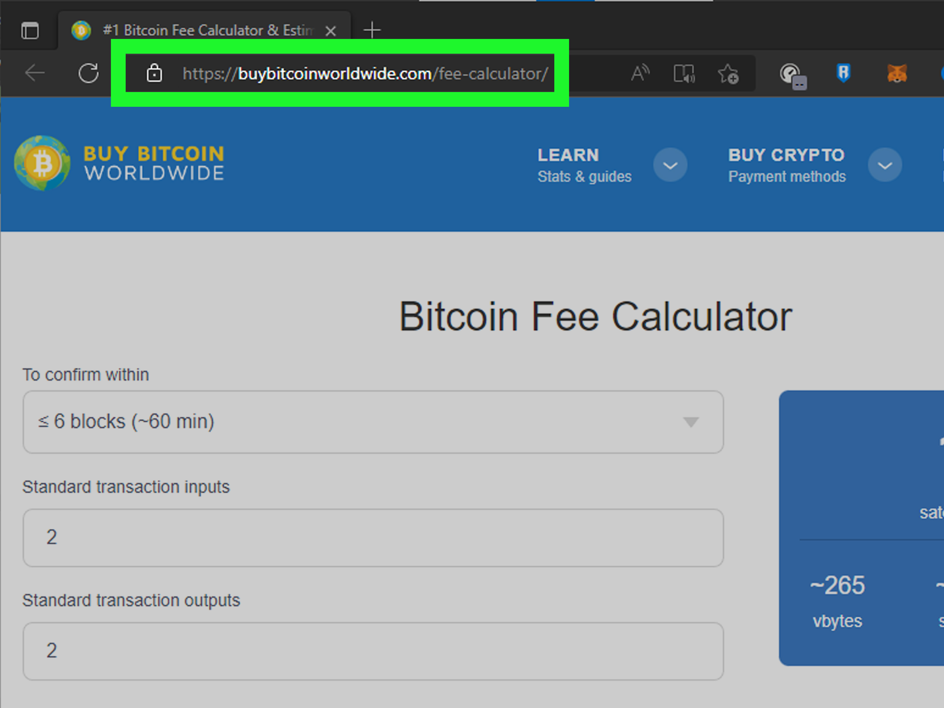 Bitcoin Fee Calculator & Estimator - BTC & USD - Segwit Support