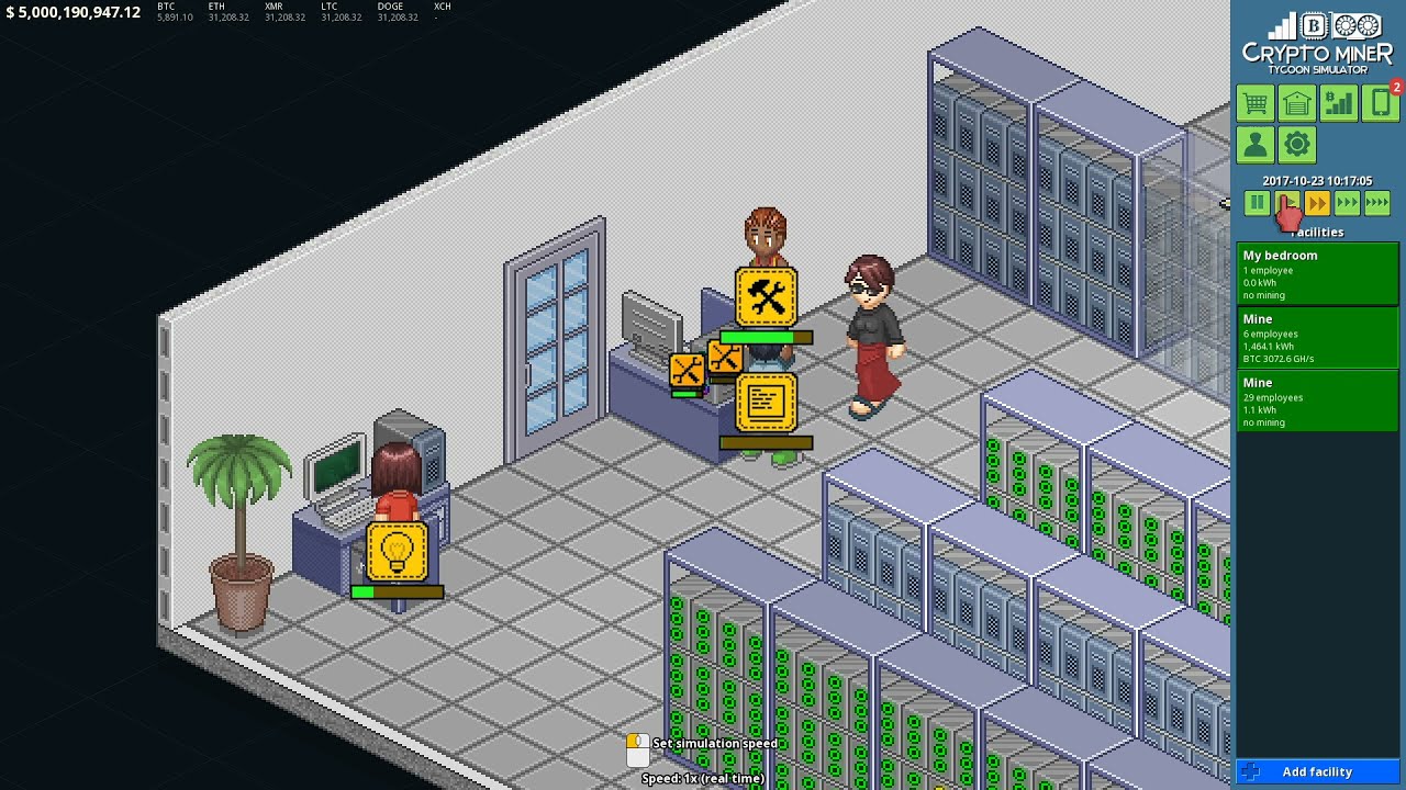 Crypto Miner Tycoon Simulator due to offer port -