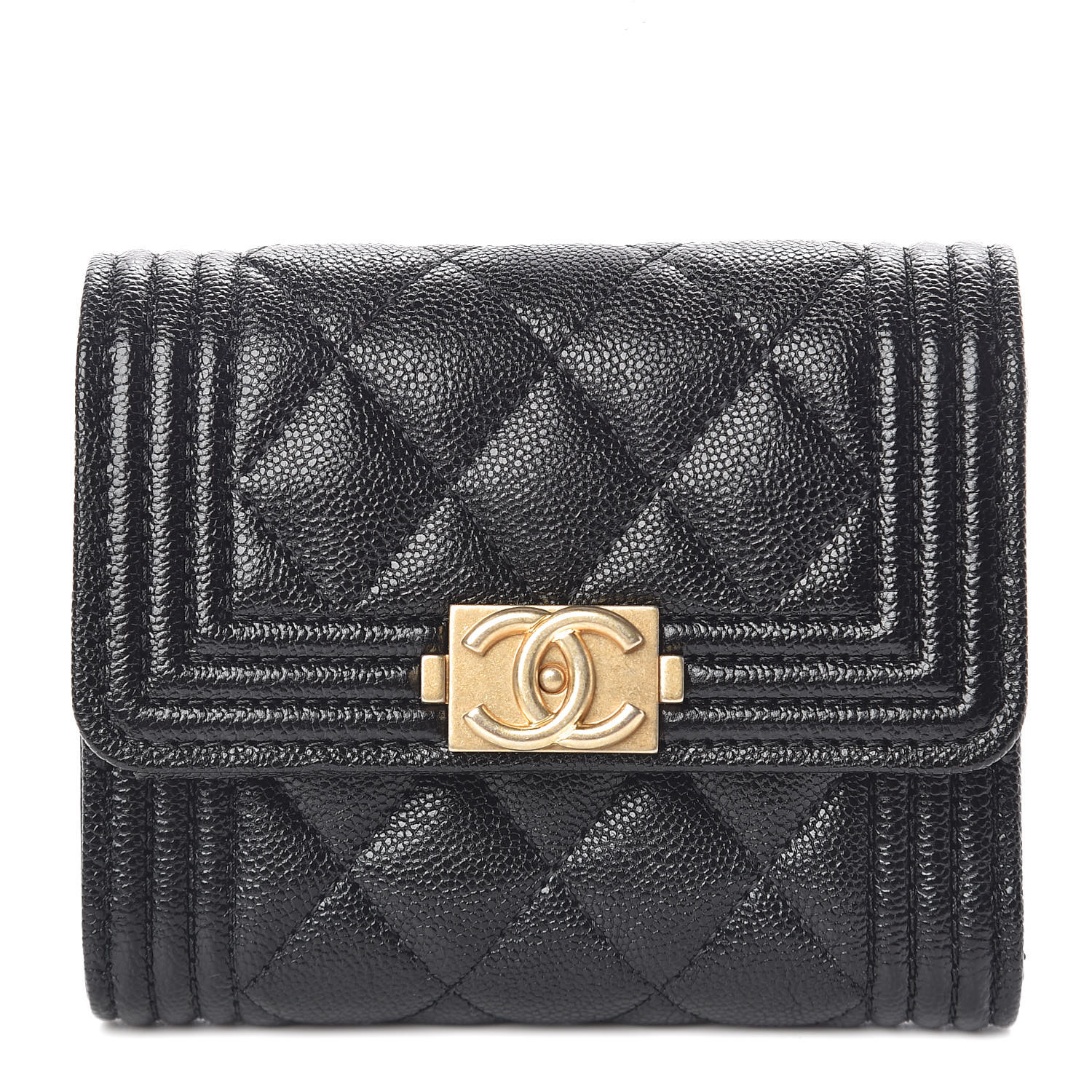 Chanel Lambskin Chevron Boy Small Zip Around Wallet Black – STYLISHTOP